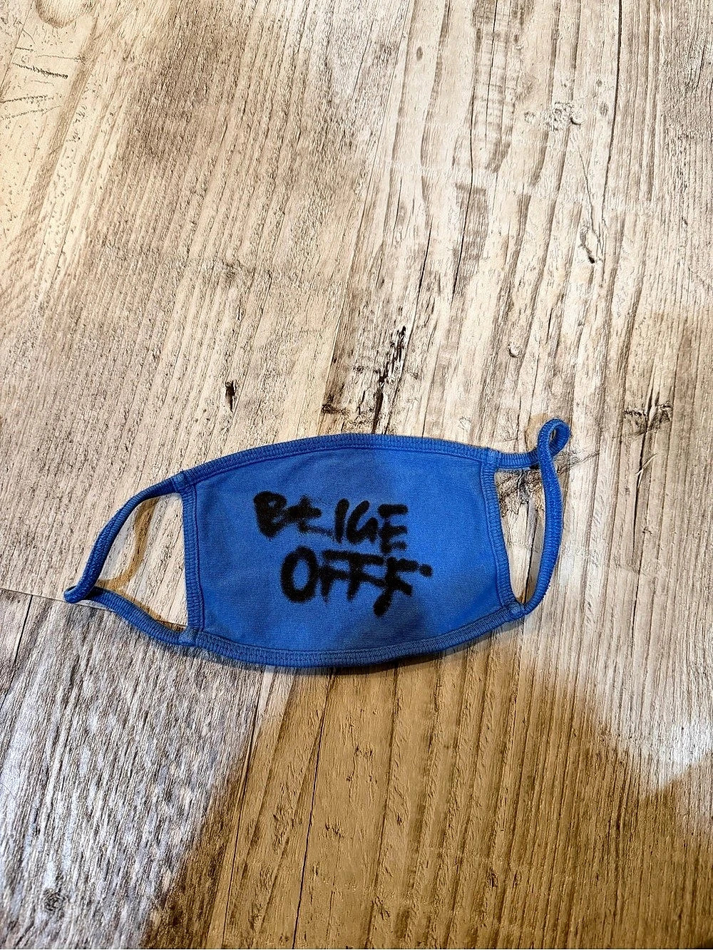 Off White Blue Face Mask
